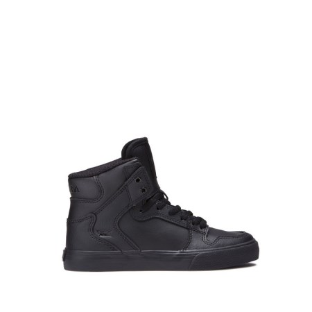 Supra Vaider Kids High Tops Shoes Black UK 13BIK